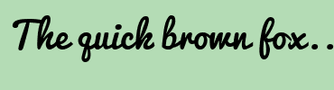 Image with Font Color 000000 and Background Color B4DCB5